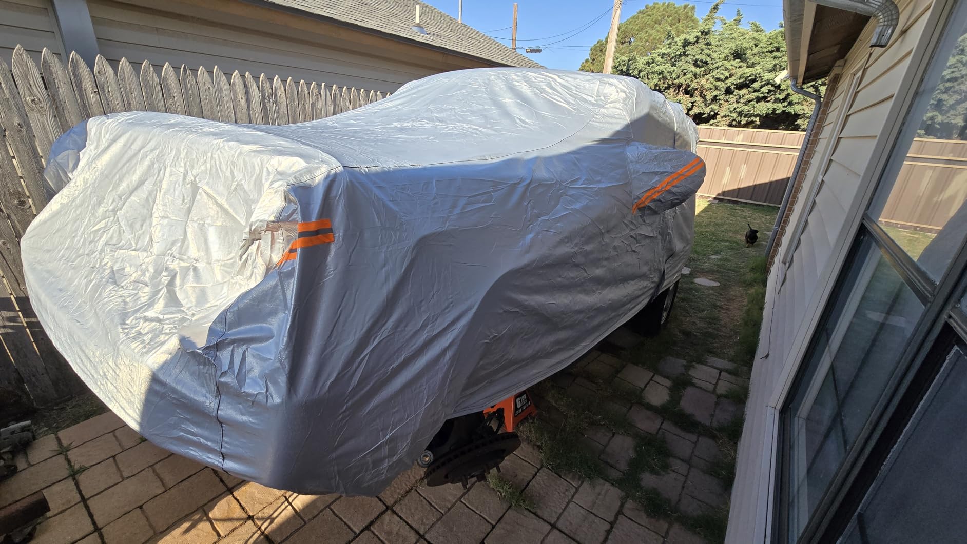 Kayme Sedan Car Cover Waterproof All Weather for Automobiles - See Vehicle Size Chart for Accurate Fit - Outdoor Full Exterior Cover Sun Rain Snow UV Protection with Zipper. Size A4 (See Size Chart) customer photo 1