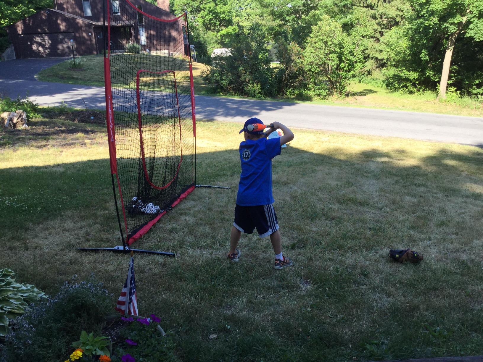 PowerNet Pro One Piece Softball Baseball Net, Portable Baseball Training Equipment, Hitting, Throwing & Pitching Net with Carrying Bag customer photo 2