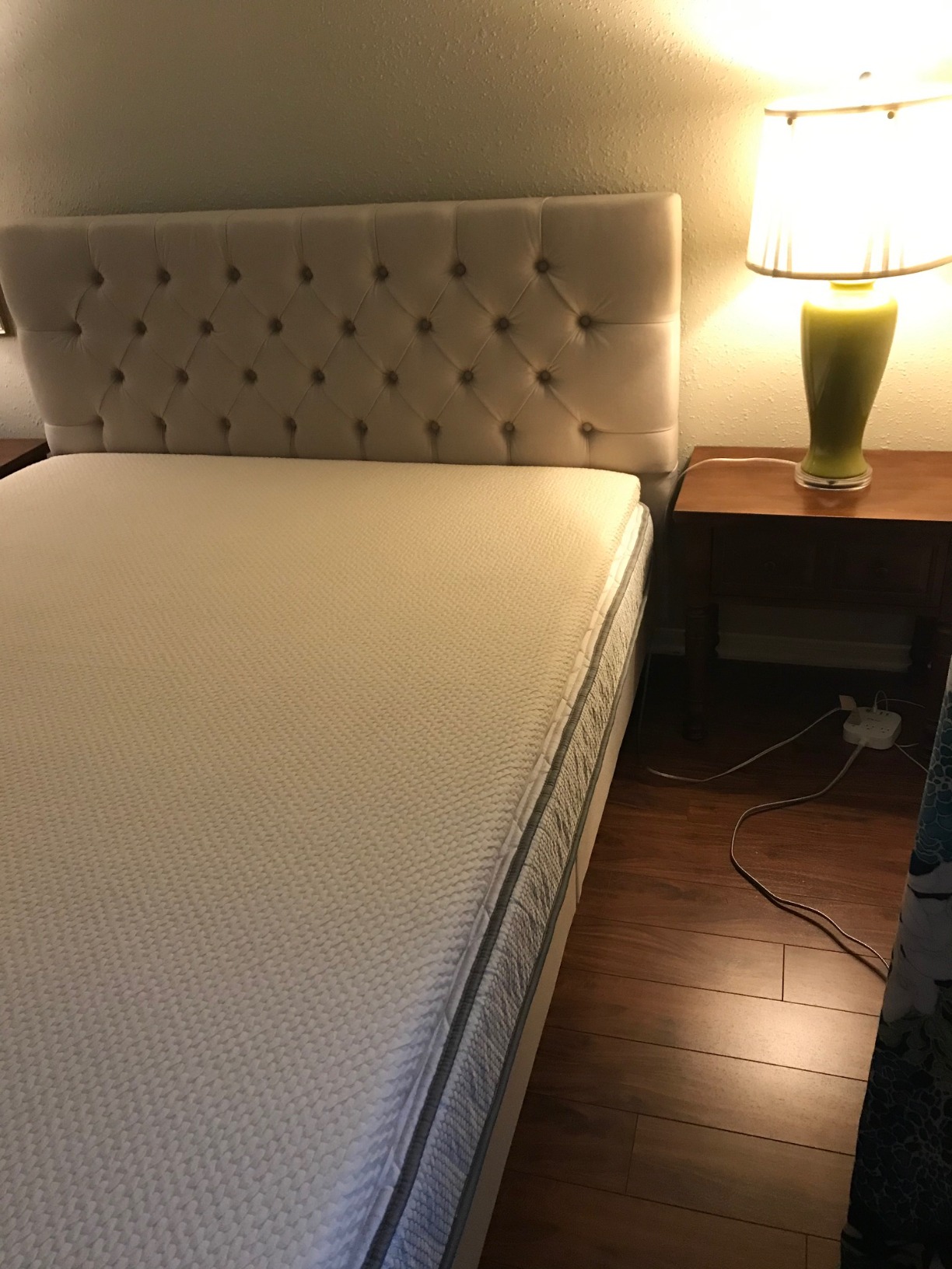 Zinus Misty Upholstered Platform Bed Frame/Mattress Foundation/Wood Slat Support/No Box Spring Needed/Easy Assembly, Taupe, King customer photo 1