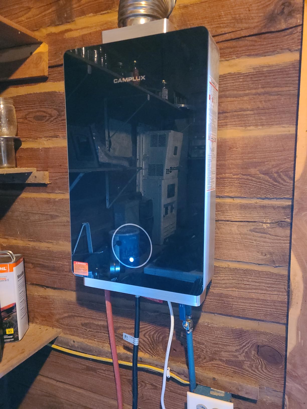 CAMPLUX Propane Tankless Water Heater, Instant Hot Water Heater, 3.18 GPM On Demand, Propane, Indoor, Black customer photo 2