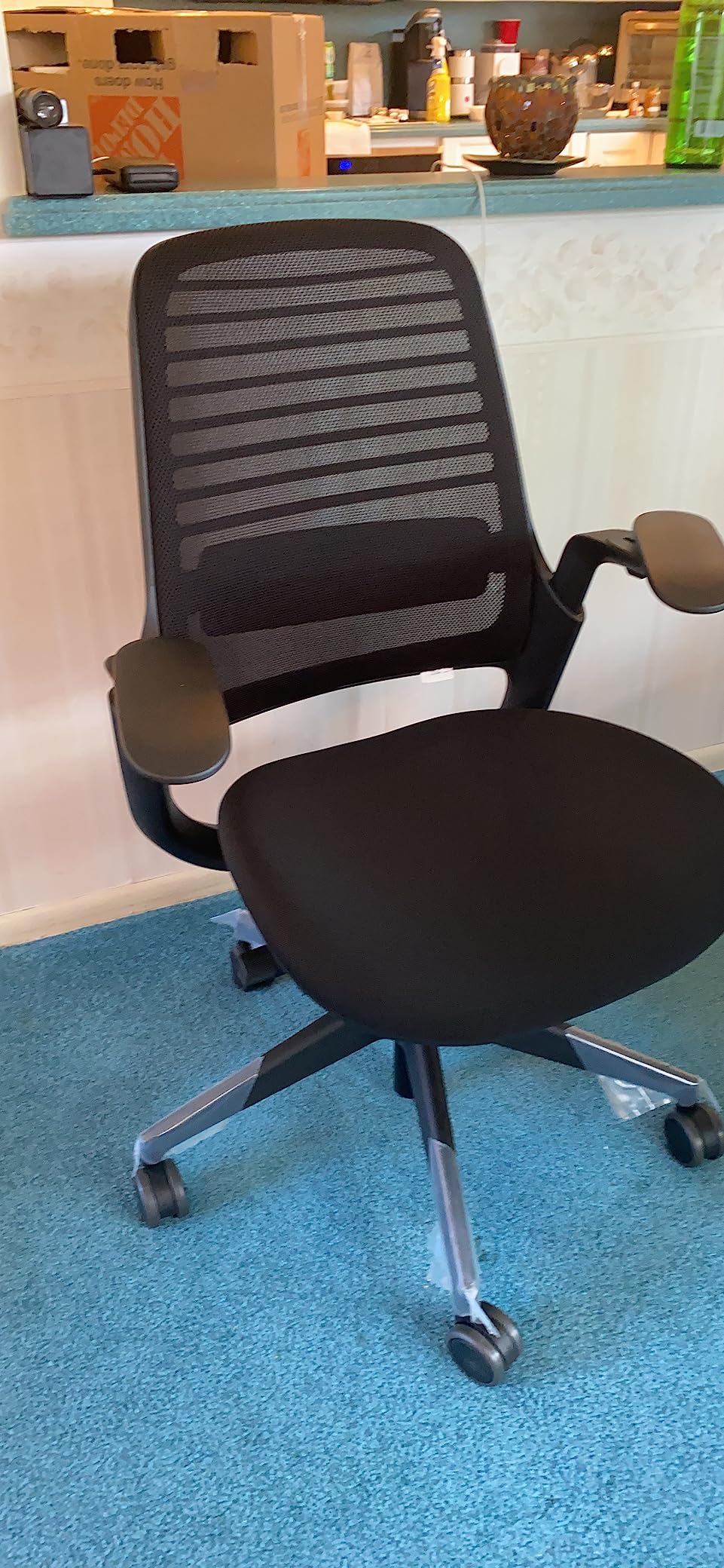 Steelcase Series 1 Office Chair - Ergonomic Work Chair with Wheels for Hard Flooring - Helps Support Productivity - Weight-Activated Controls, Back & Arm Support - Easy Assembly - Tangerine customer photo 2
