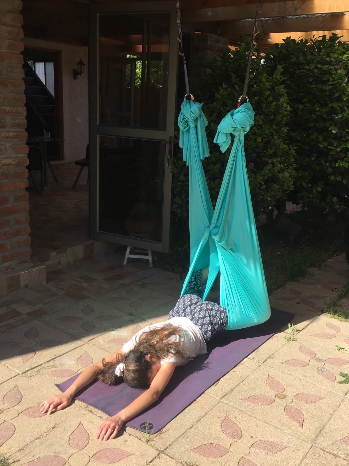 F.Life Aerial Silk Yoga Hammock & Swing for yoga Inversion,Strength training,starter hardware kit customer photo 2