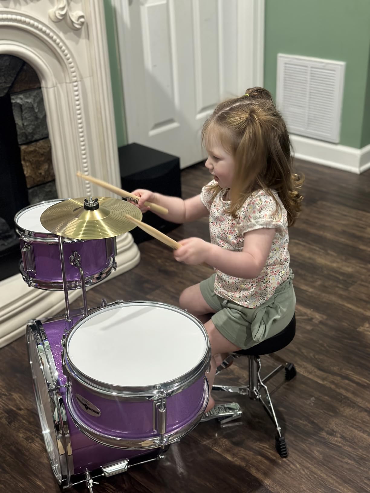 Ashthorpe 3-Piece Complete Drum Set - Beginner Kit with 14