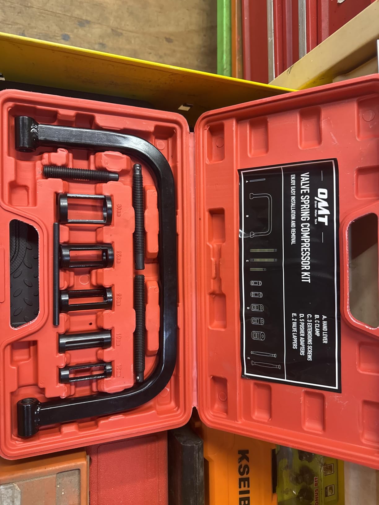 Orion Motor Tech Valve Spring Compressor, 10pcs Valve Spring Removal Tool with Solid C Clamp, 5pcs Collet Pusher Adapters for Motorcycle, ATV, Car, Small Engine Vehicle Equipment customer photo 2
