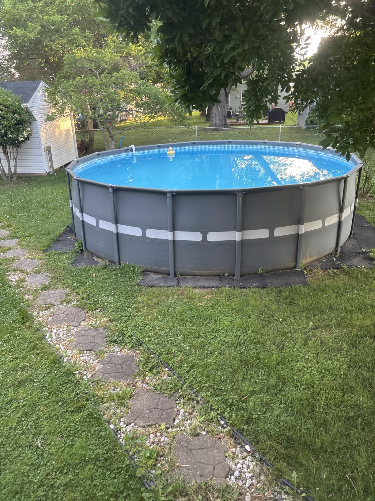 Intex Ultra XTR 18 ft x 52 in Above Ground Pool Set, Round Swimming Pool with Steel Frame, 2100 GPH Sand Filter Pump, Ladder, Cover, & Ground Cloth customer photo 2
