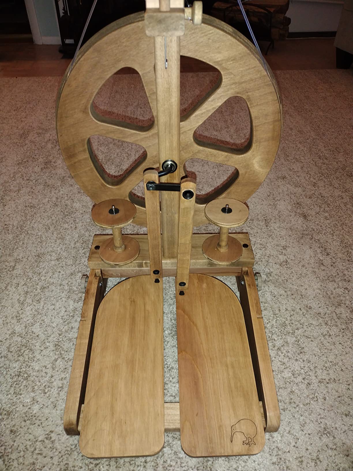 Ashford Kiwi 3 Spinning Wheel - Folding, Compact - Silver Beach Hardwood - Light Brown customer photo 2