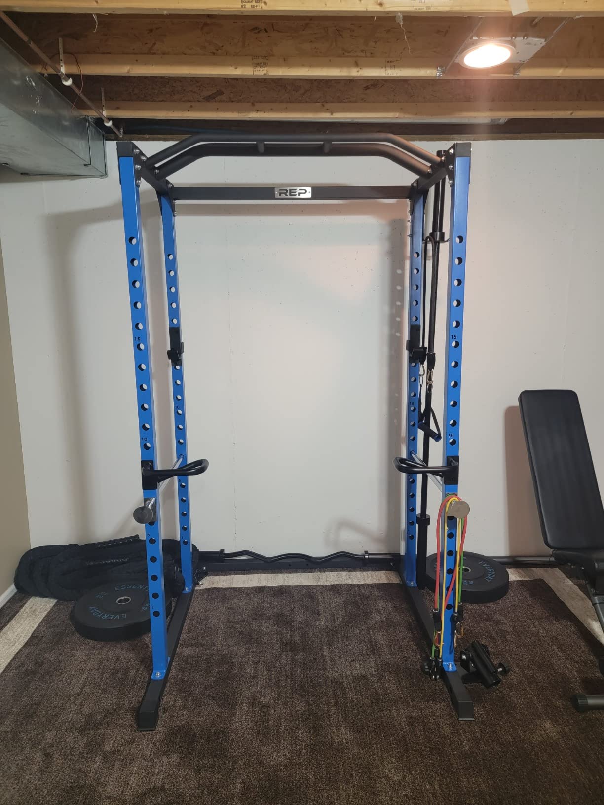 REP Fitness PR-1100 Power Rack - 700 lbs Rated Lifting Cage for Weight Training customer photo 1