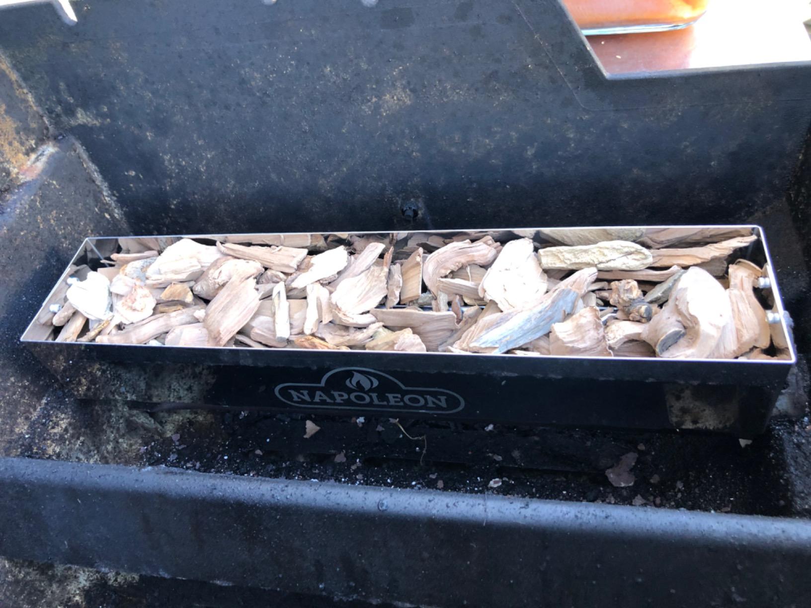 Napoleon Stainless Steel Smoker Box 67013 - Add Smoky Flavor to BBQ, Easily Turn Gas Grill Into Smoker, Add Wood Chips or Chunks to Smoke Food customer photo 2