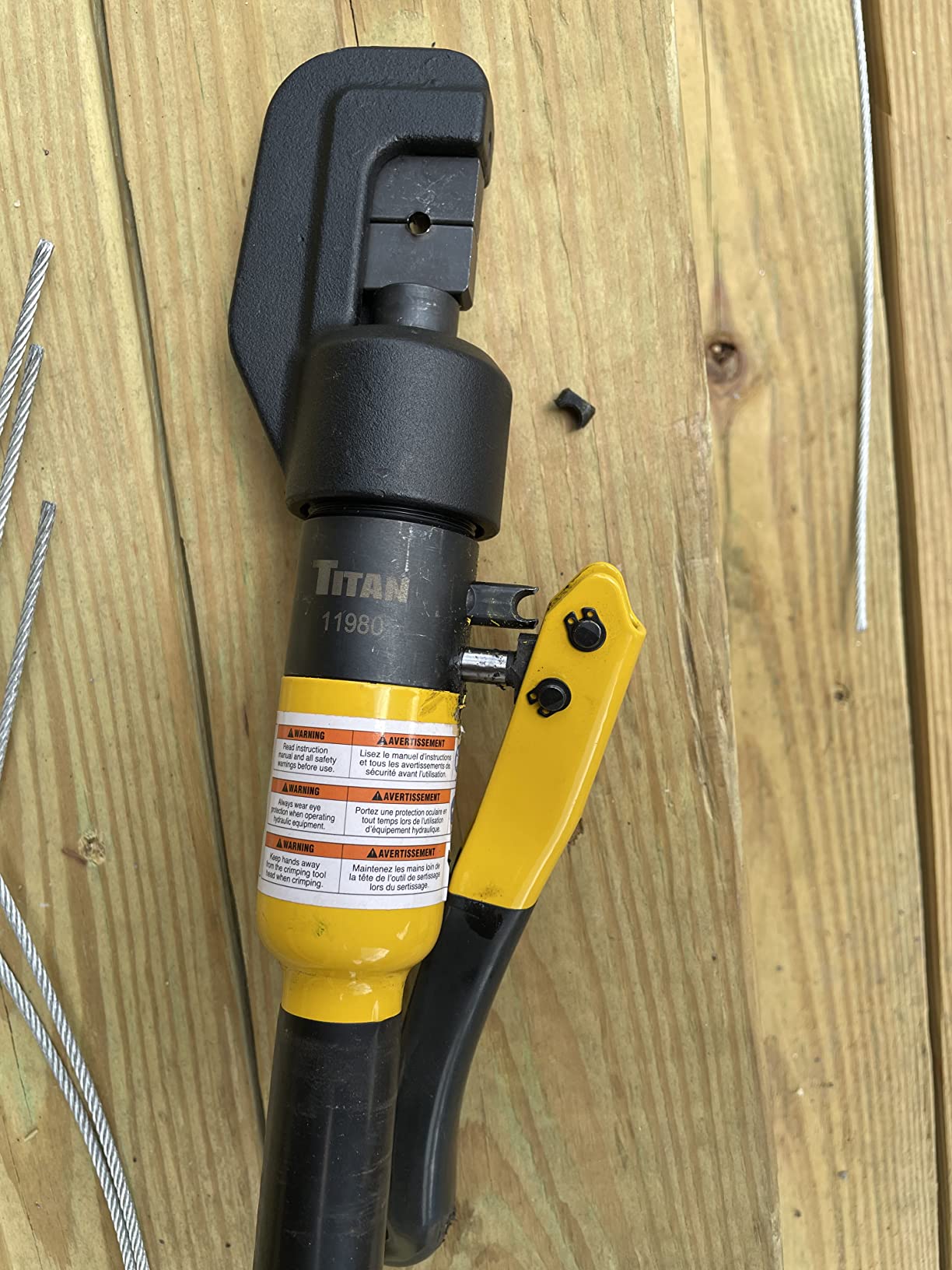 Titan Tools 11980 5 Ton Hydraulic Cable Crimper, Standard customer photo 1