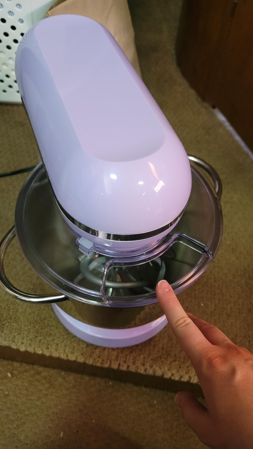 Aucma Stand Mixer, 6.5-QT 660W 6-Speed Tilt-Head Food Mixer, Kitchen Electric Mixer with Dough Hook, Wire Whip & Beater (Silver, 6.5QT) customer photo 1