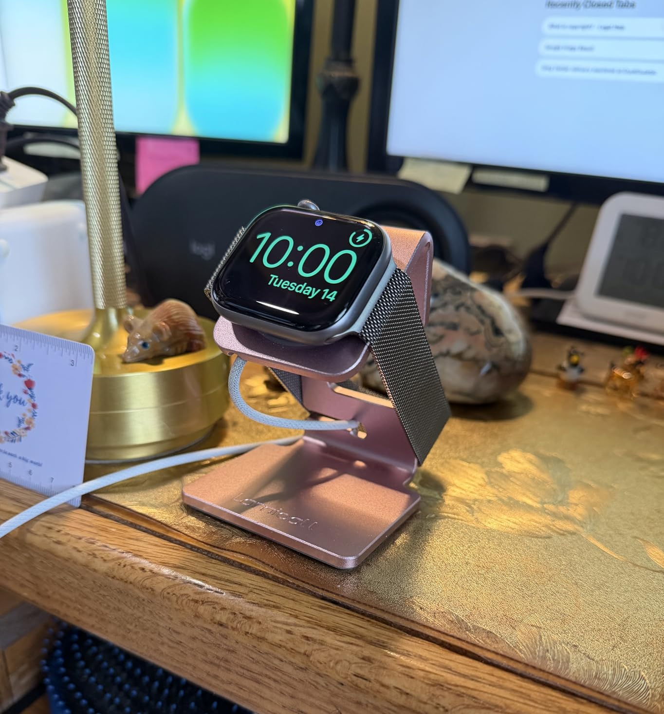 Lamicall Watch Stand for Apple Watch Magnetic Fast Charger - Desk Charging Stand Holder Dock for Apple iWatch customer photo 2