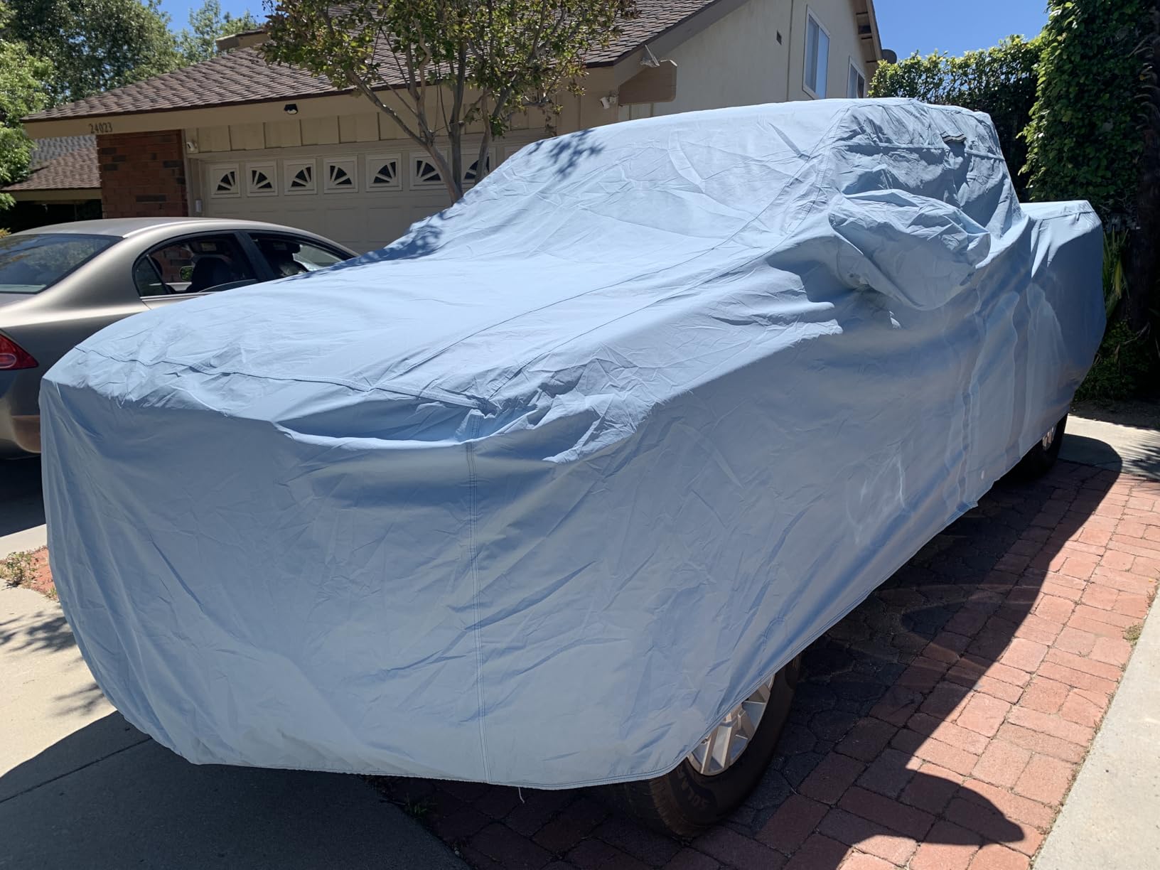 iCarCover 15-Layer Car Cover Waterproof All Weather | Premium Quality Car Covers for Automobiles 100% UV Protection, Mustang, Camaro, XK, 4-Series, M4, Supra, Thunderbird, Size C10 (See Size Chart) customer photo 1