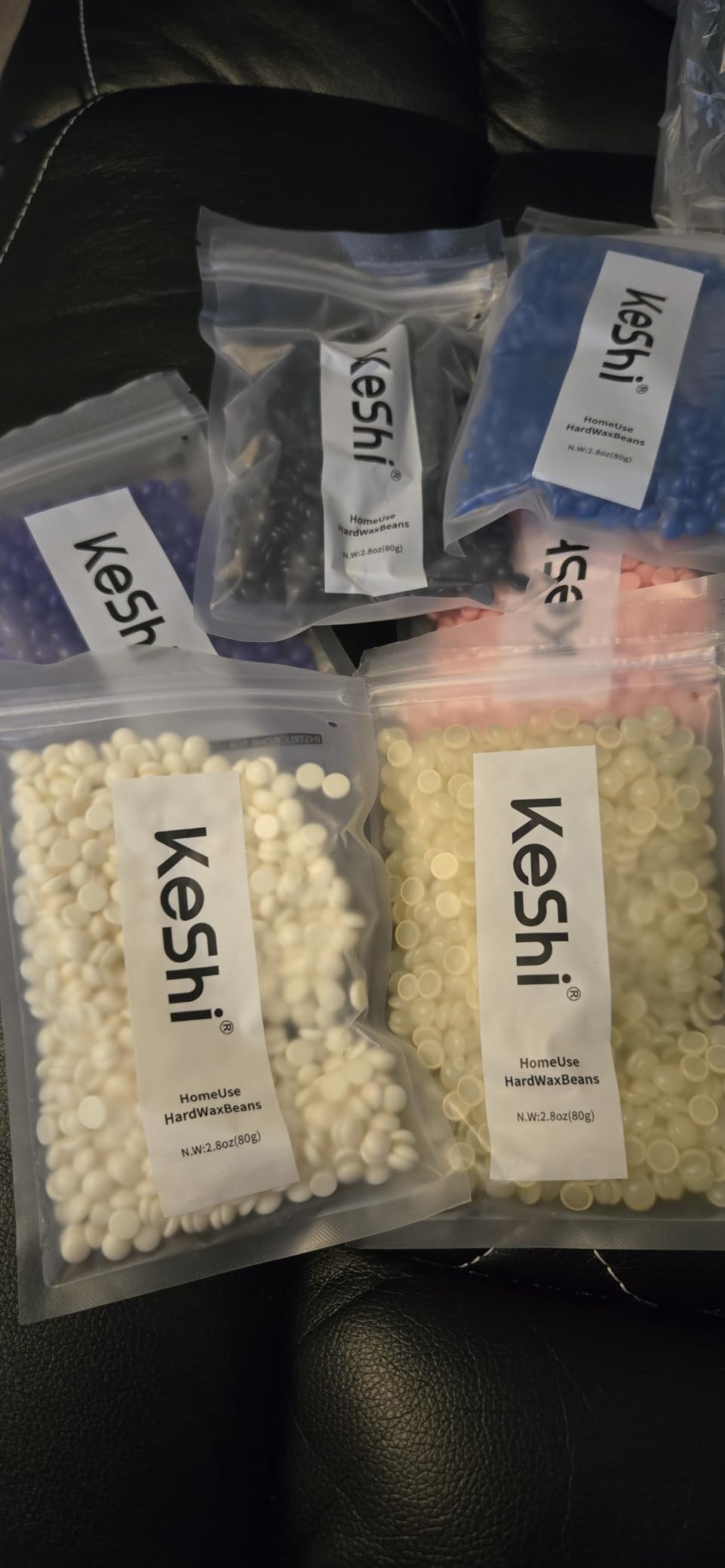 KeShi Waxing Kit, Painless Hair Removal Wax Warmer with 6 Bags Hard Wax Beans for Full Body, Legs, Face, Eyebrows & Bikini- Ideal for Both Women & Men customer photo 2