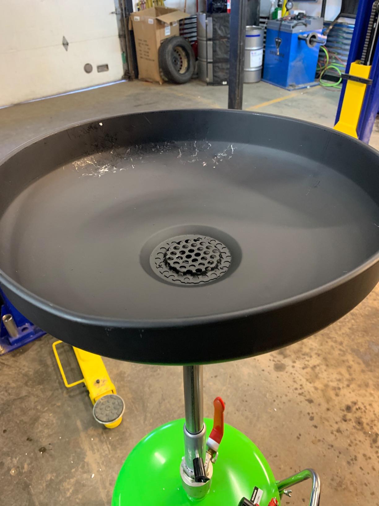 OEMTOOLS 87042 18 Gallon Portable Oil Lift Drain, Waste Oil Drain with Steel Waste Oil Container, Oil Changing, Oil Dolly for Motor Oil Drain, Funnel Drain customer photo 2