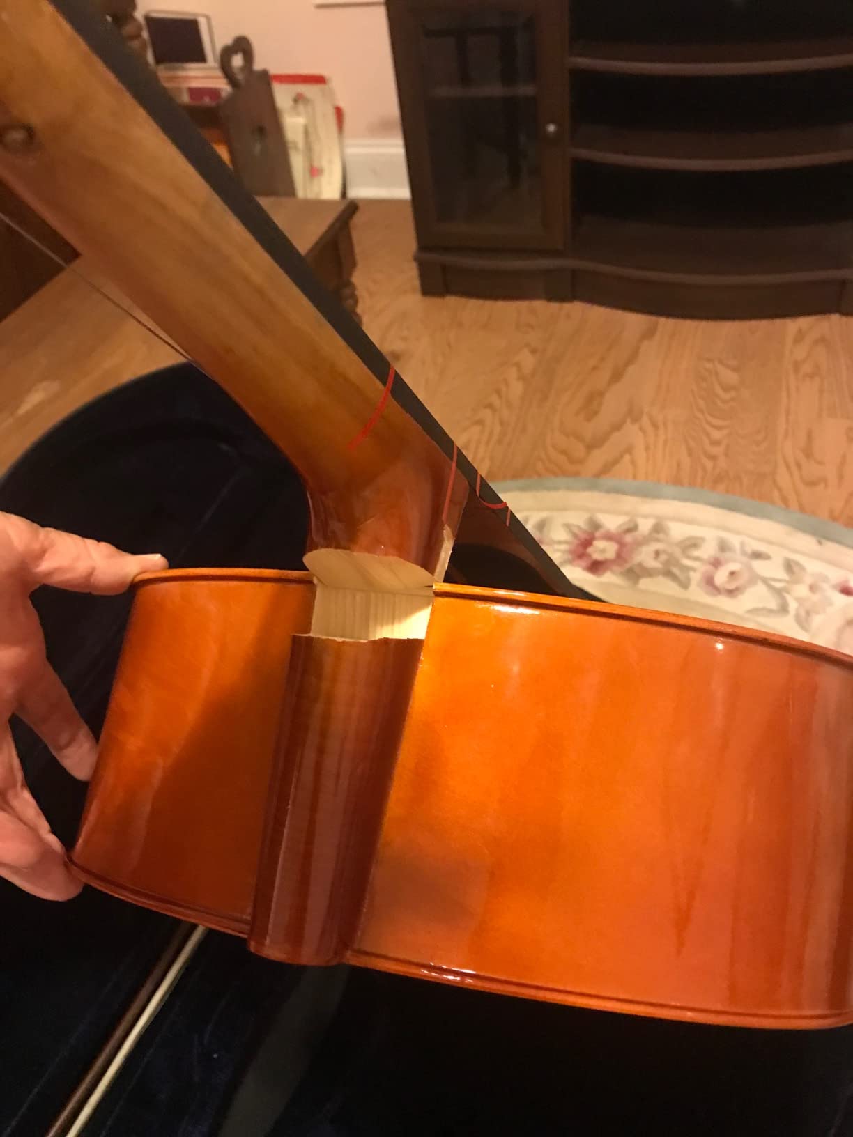 LYKOS 4/4 Professional Wood Acoustic Cello Beautiful Varnish Finishing+ Case + Bow + Rosin for Beginner (Retro) customer photo 2