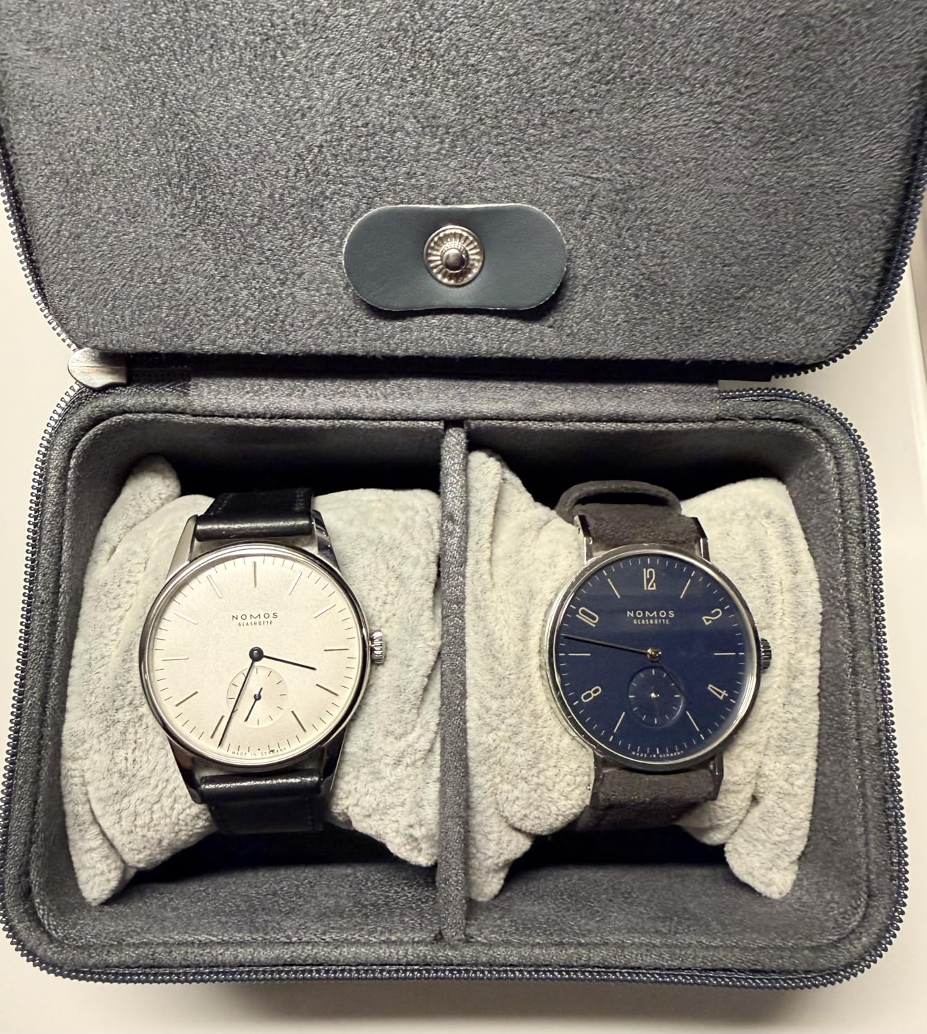 ROTHWELL 2 Watch Travel Case Storage Organizer for 2 Watches | Tough Portable Protection w/Zipper Fits All Wristwatches & Smart Watches Up to 50mm customer photo 2
