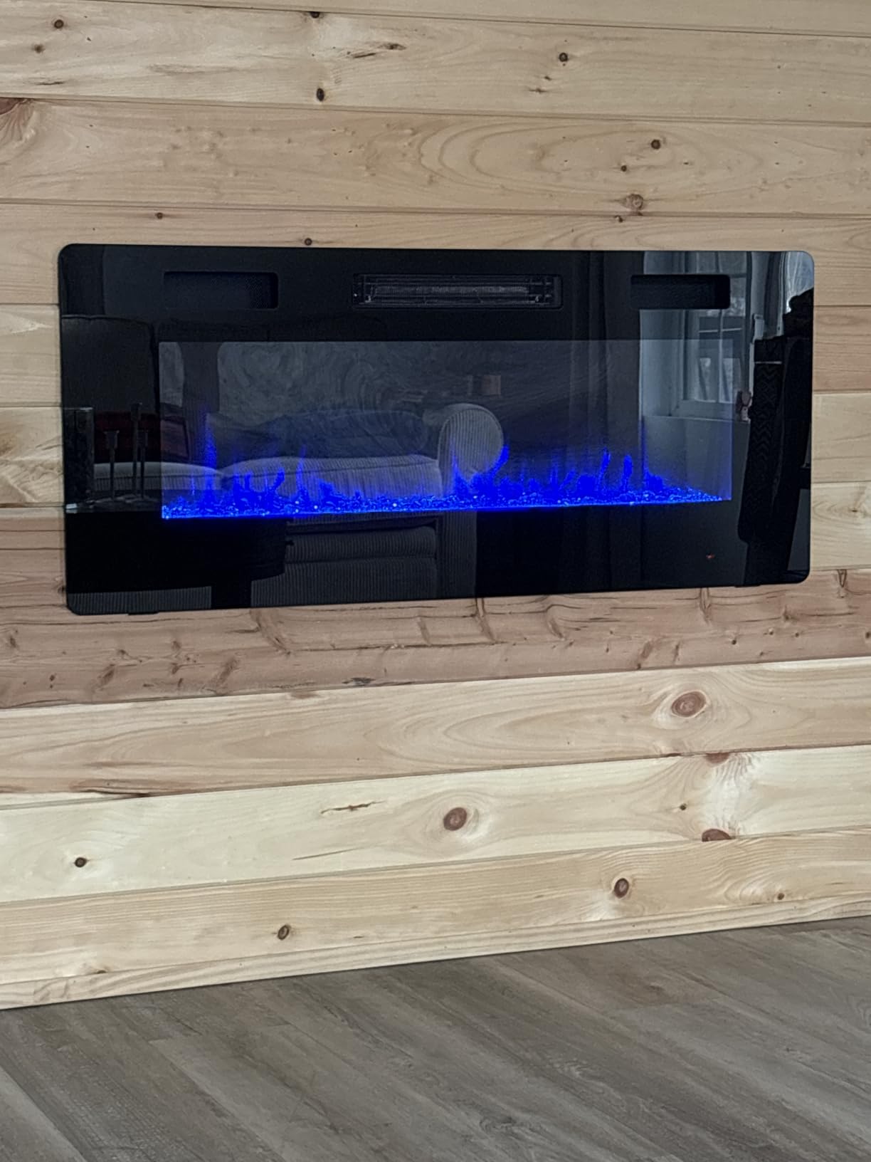 Antarctic Star 30 Inch Electric Fireplace in-Wall Recessed and Wall Mounted, Fireplace Heater and Linear Fireplace with Multicolor Flame, Timer, 750/1500W Control by Touch Panel & Remote customer photo 2
