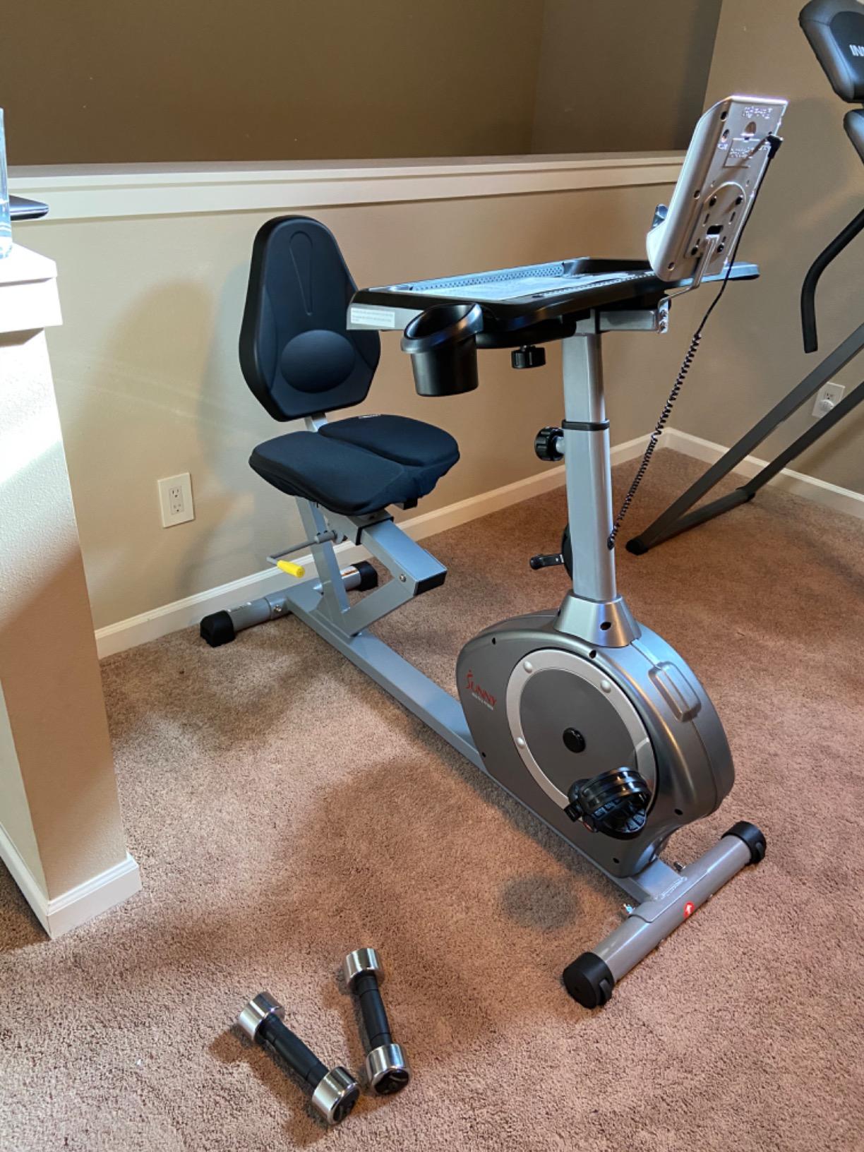 Sunny Health & Fitness Elliptical Exercise Machine, Silent Elliptical Training with Pulse Sensor, Adjustable Resistance and Long Stride Fully Body Workout, SunnyFit App Access via Bluetooth customer photo 2