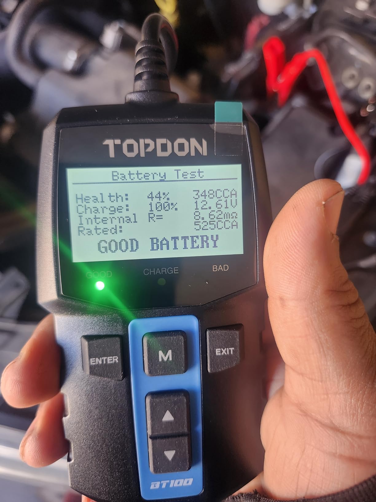 TOPDON BT100 12V Car Battery Tester, Automotive Battery Load Tester | 100-2000 CCA Auto Battery Tester with Battery, Cranking & Charging System Test for Car Truck Motorcycle ATV SUV Boat Yacht customer photo 1