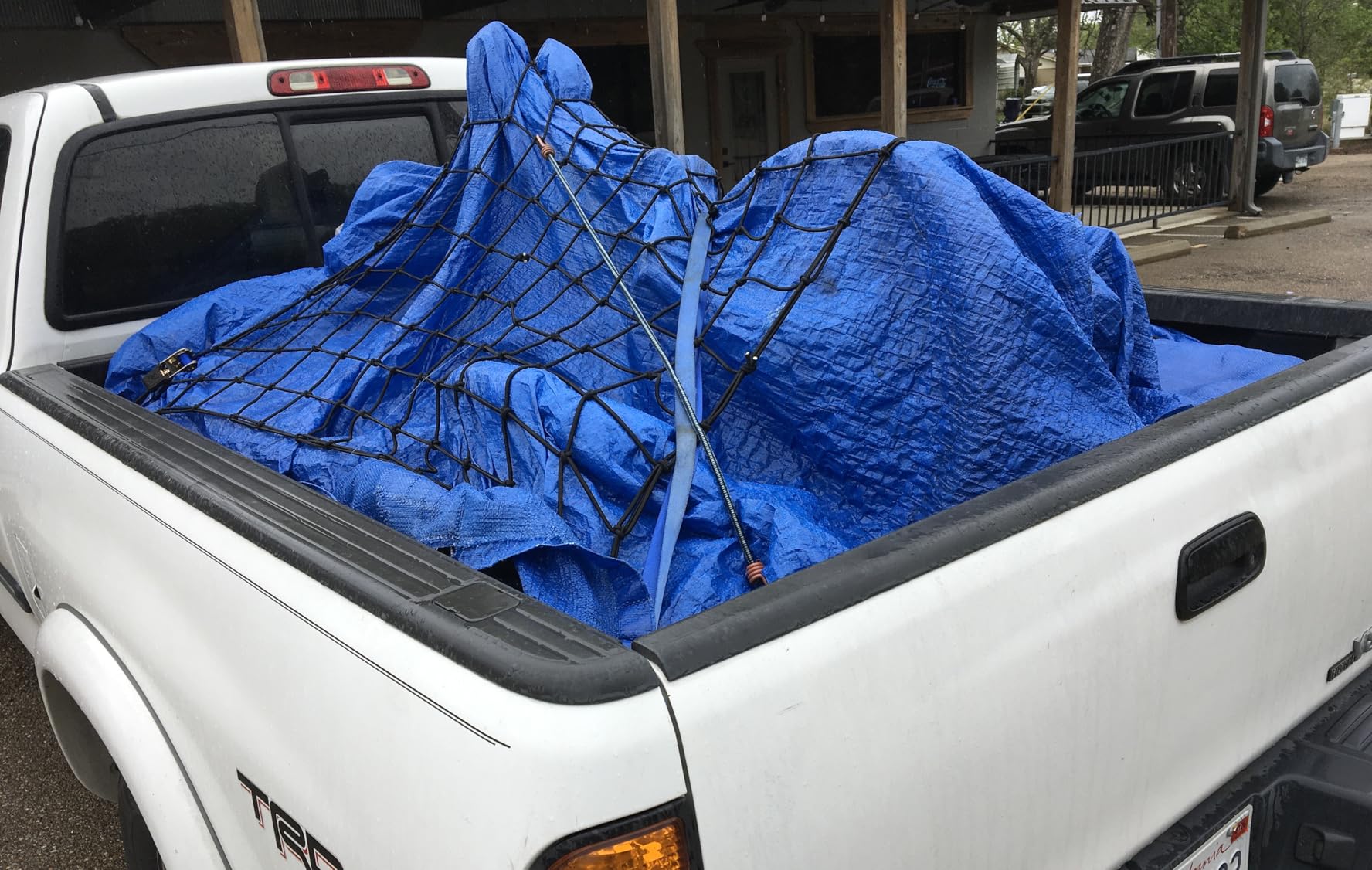 Cargo Net for Pickup Truck Bed (4'x6' Stretches to 8'x12') Double Thick Heavy Duty Truck Bed Net - 12 Metal Carabiners, Bungee Mesh Accessory with Strap Hooks customer photo 1