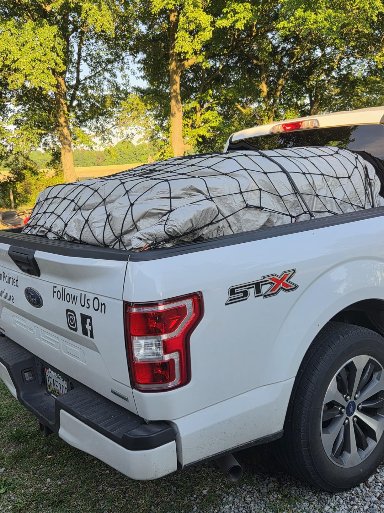 Cargo Net for Pickup Truck Bed (4'x6' Stretches to 8'x12') Double Thick Heavy Duty Truck Bed Net - 12 Metal Carabiners, Bungee Mesh Accessory with Strap Hooks customer photo 2