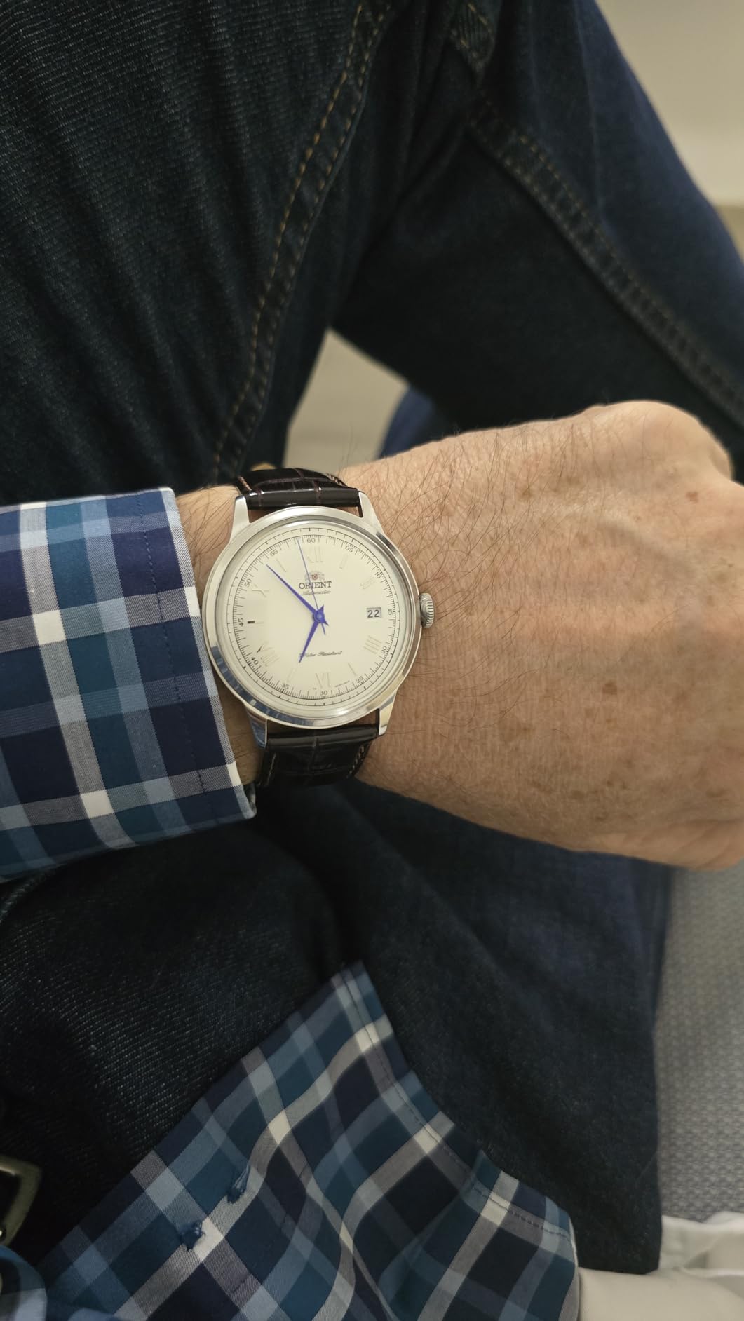 Orient Bambino Version 2 Stainless Steel Automatic Hand-Winding Dress Watch customer photo 1