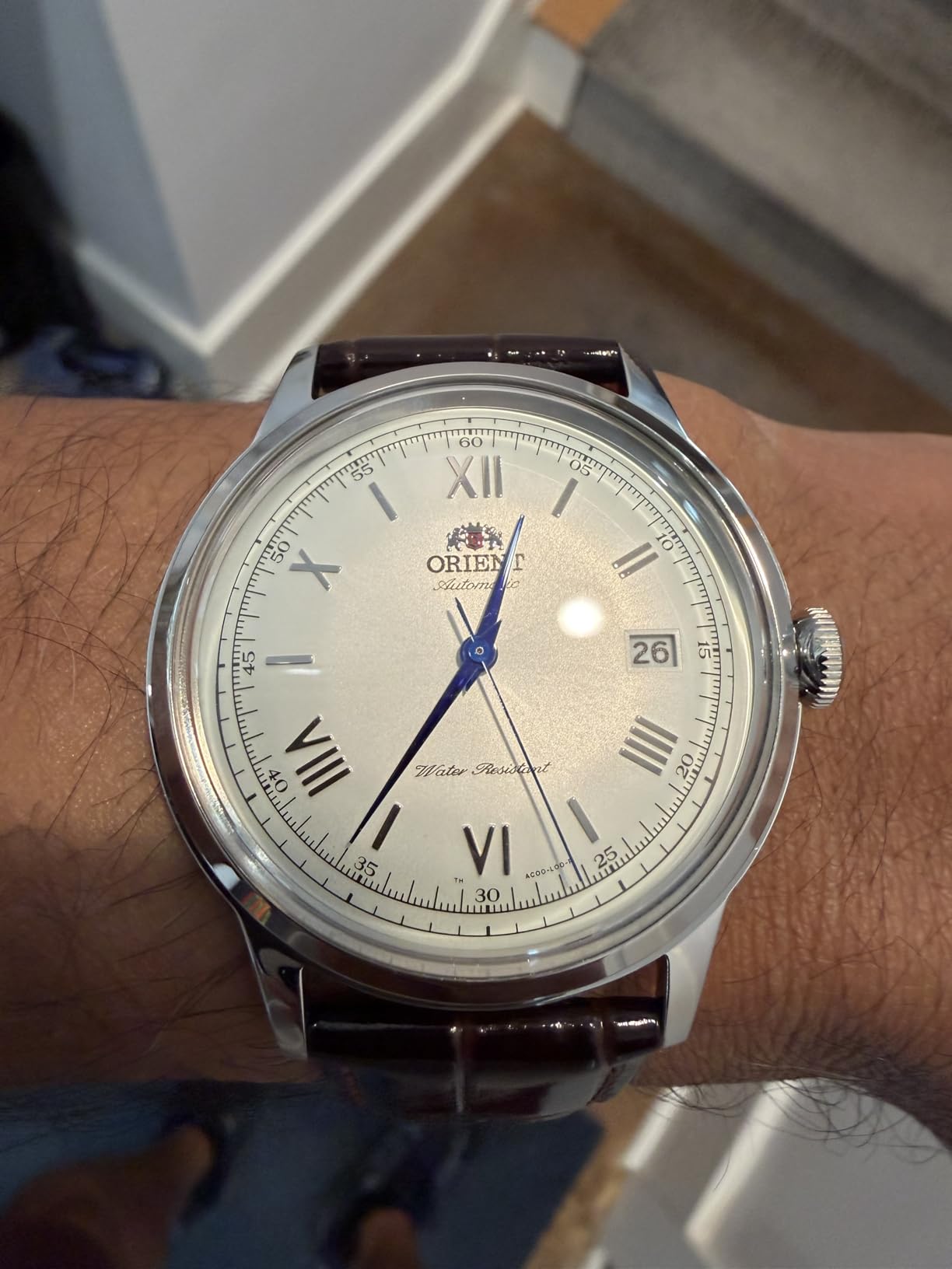 Orient Bambino Version 2 Stainless Steel Automatic Hand-Winding Dress Watch customer photo 2