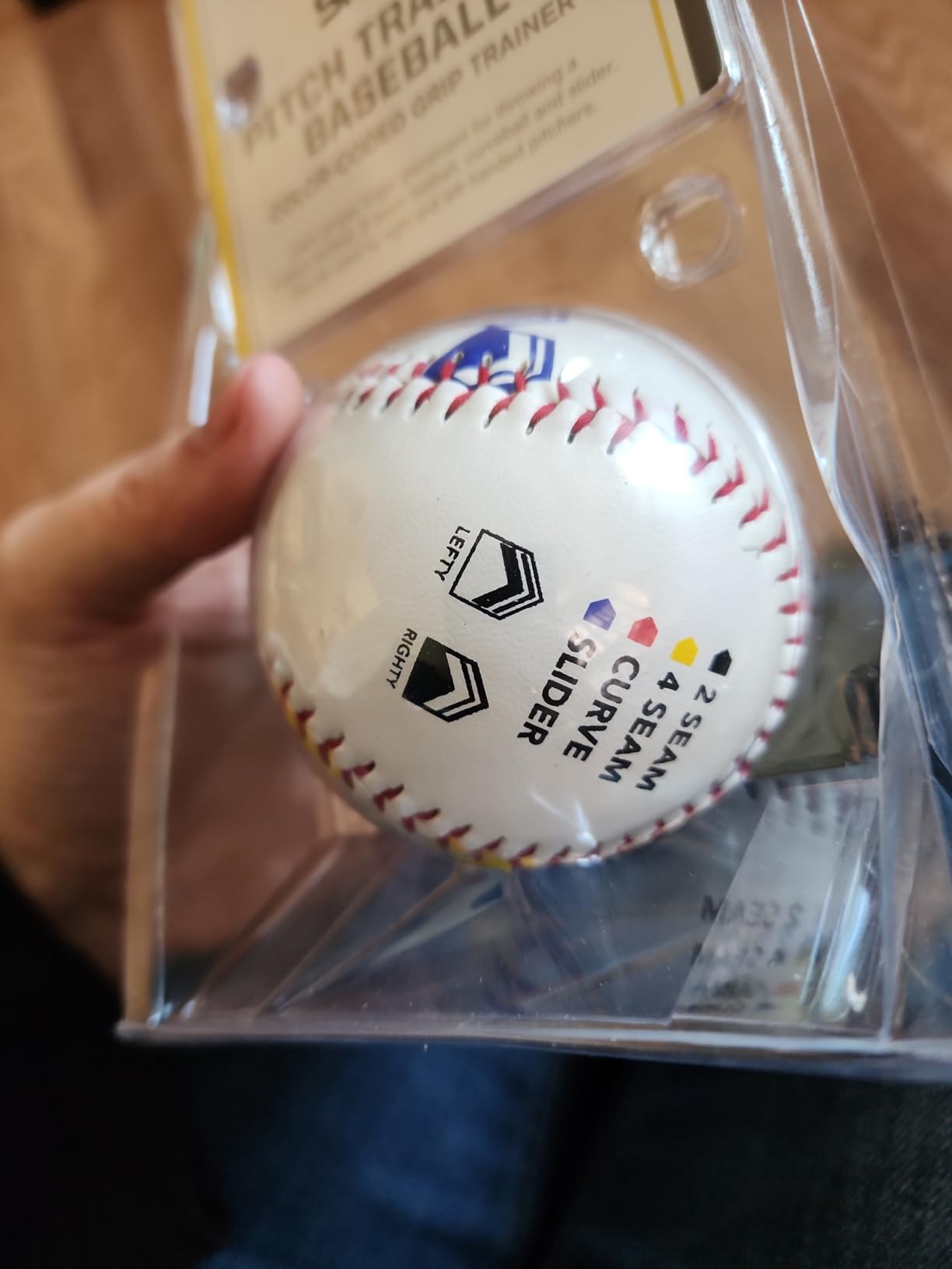 SKLZ Pitch Training Baseball with Finger Placement Markers, White, 1 customer photo 2