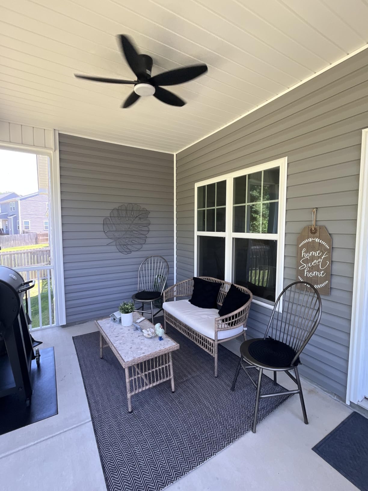 SAFAVIEH Washable Rug Outdoor Courtyard Collection - 8' x 10', Natural & Cream, Non-Shedding & Easy Cleaning, Ideal for Patio, Backyard, Mudroom, Dining Space (CY8022-03012) customer photo 2