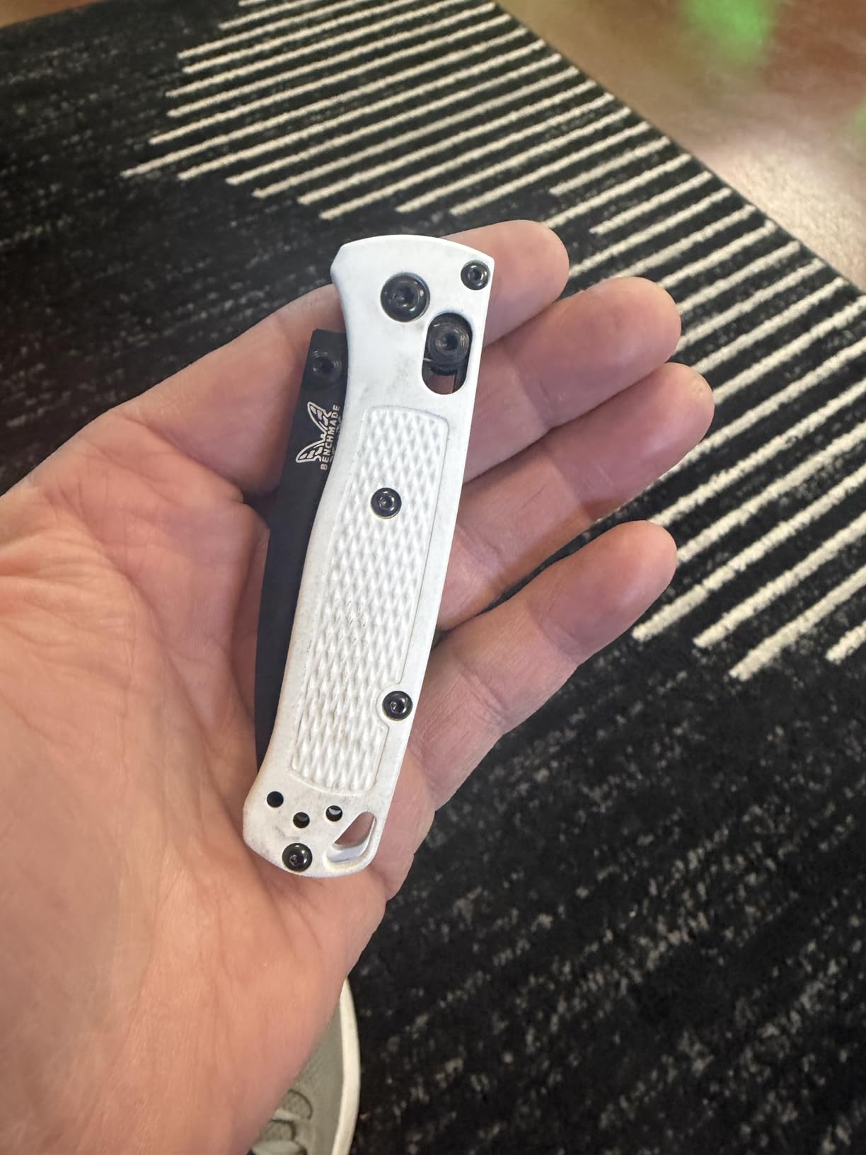 Benchmade Mini Bugout 533BK-1 Outdoor EDC Folding Knife, Drop-Point Blade with Black Grivory Handle customer photo 1