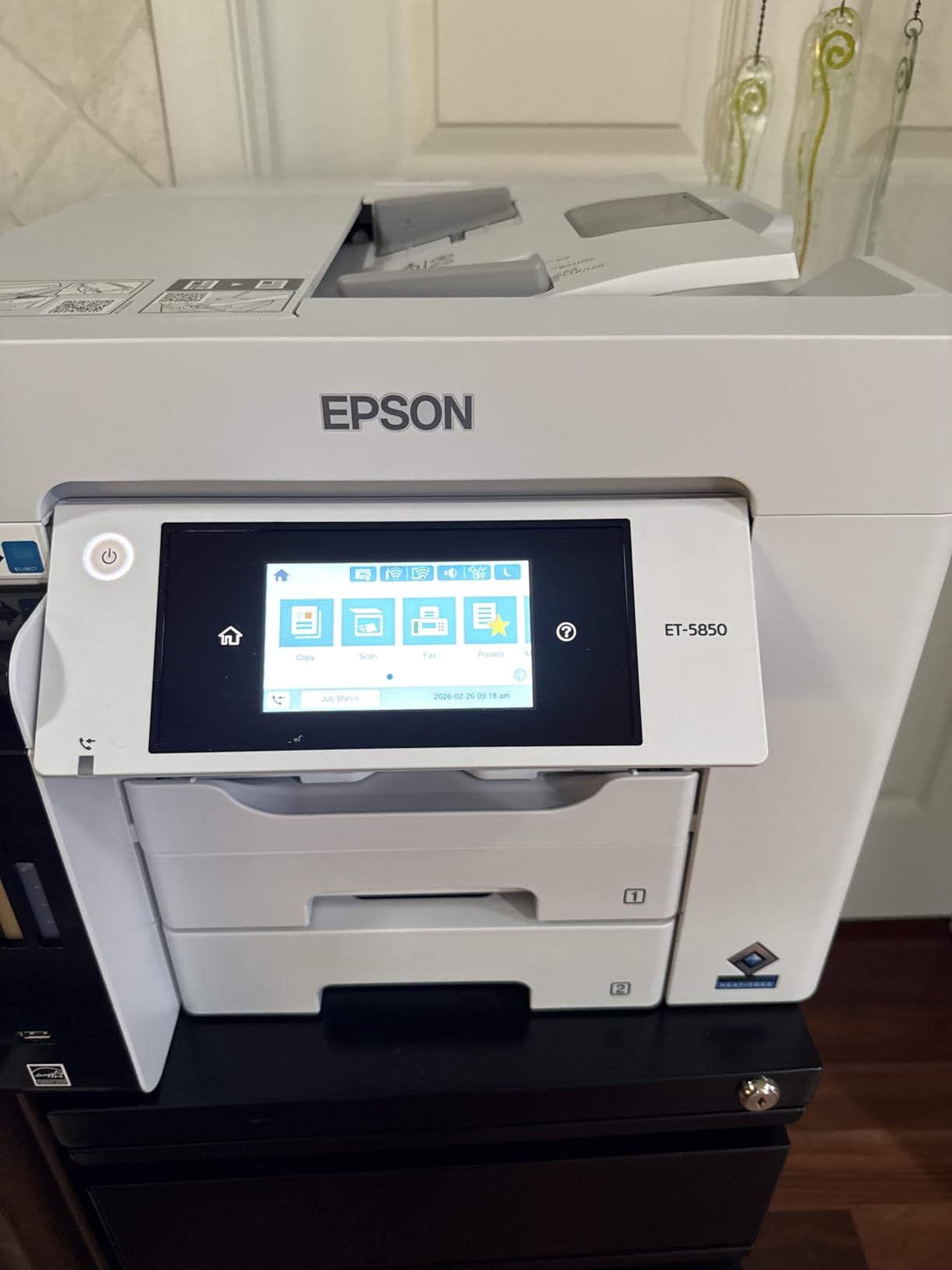 Epson EcoTank Pro ET-5800 Wireless Color All-in-One Supertank Printer with Scanner, Copier, Fax and Ethernet, White customer photo 2