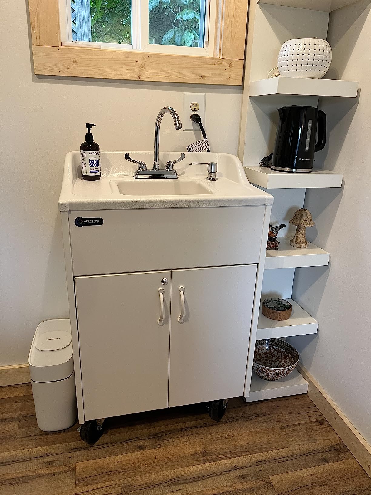 Ozark River Portable Sinks Premier Black, Black Laminate-ABS Sink, Mobile Self Contained Sink, Mobile Hand Washing Station, Portable Sink with Hot Water, Portable Sink Hand Wash Station, 110V customer photo 1