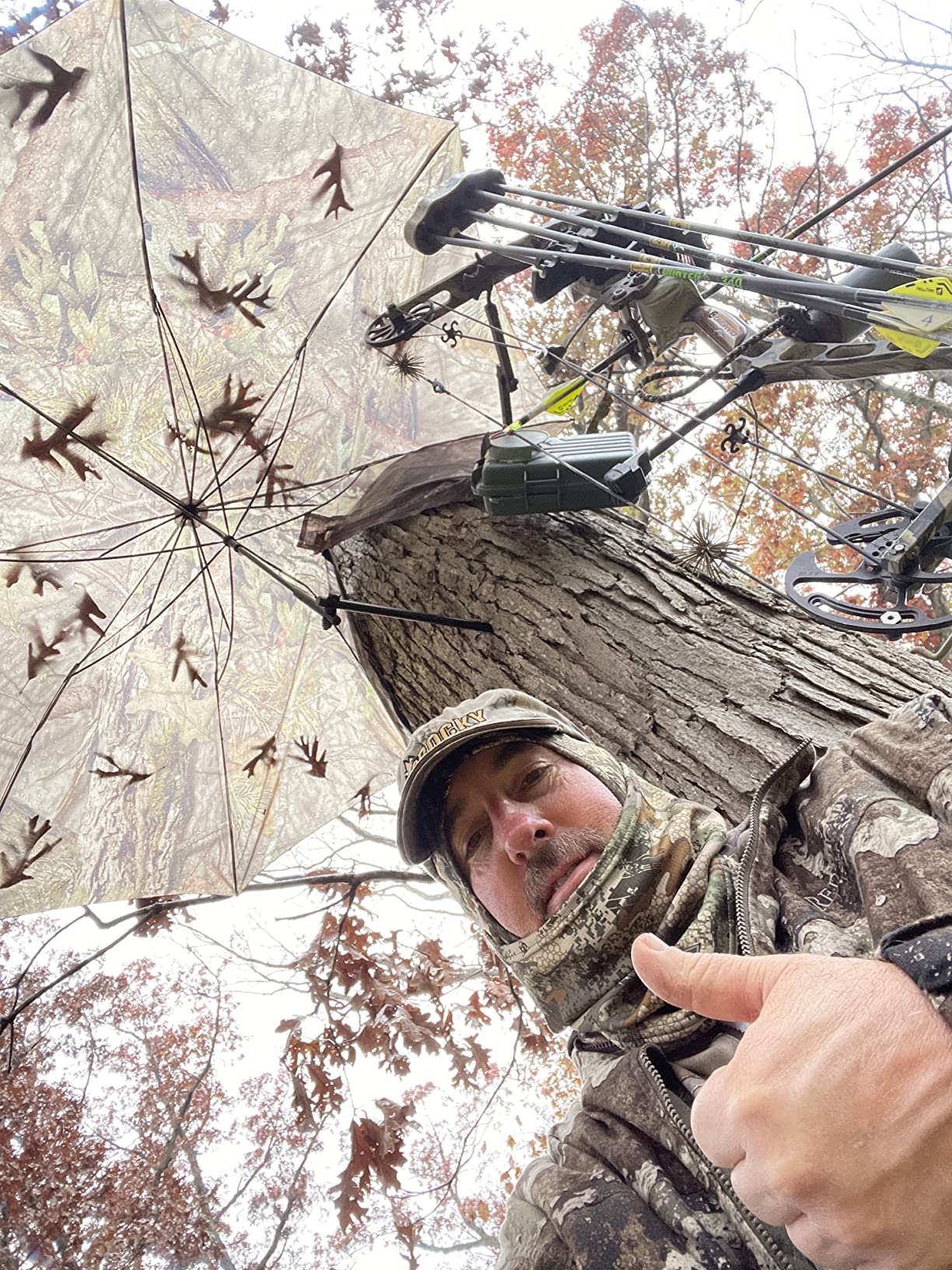 Ameristep Hunter's Umbrella | Durable Portable Weather-Resistant Mossy Oak Break-Up Country Camo Treestand Roof or Ground Blind Shield customer photo 1