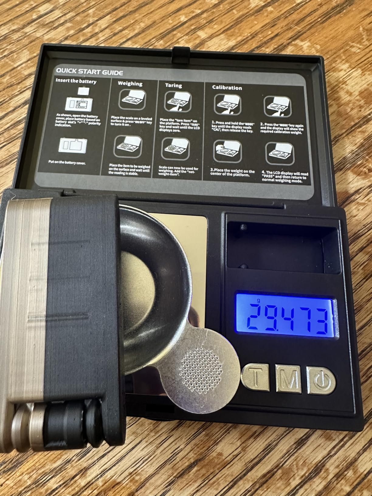 THINKSCALE Milligram Scale, 50g/0.001g Digital Jewelry Scale, Micro Gram Scale for Powder, Medicine, Gold, Gem, Reloading, Mg Scale 6 Units, Tare, Cal Weight Included customer photo 1