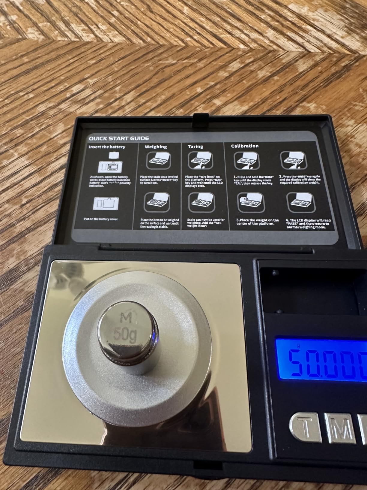 THINKSCALE Milligram Scale, 50g/0.001g Digital Jewelry Scale, Micro Gram Scale for Powder, Medicine, Gold, Gem, Reloading, Mg Scale 6 Units, Tare, Cal Weight Included customer photo 2