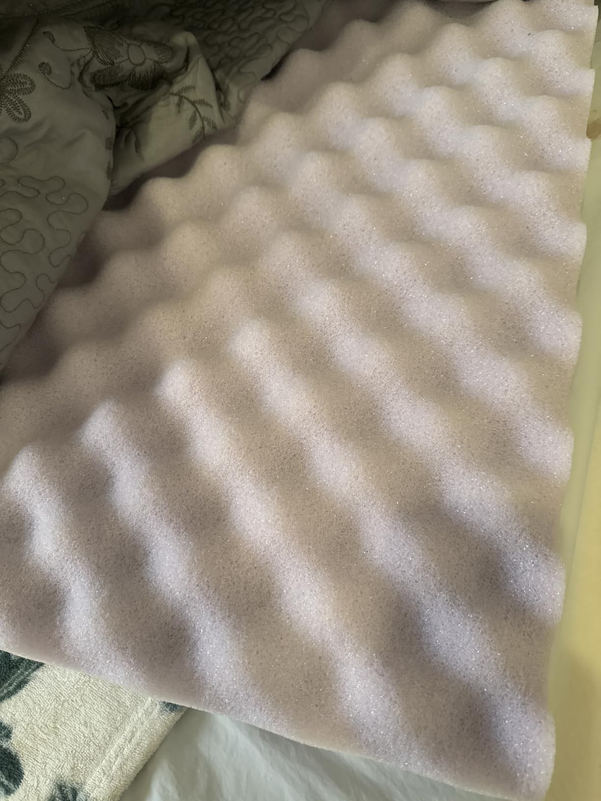 Best Price Mattress 4 Inch Egg Crate Memory Foam Mattress Topper with Soothing Lavender Infusion, CertiPUR-US Certified, Dorm Essentials, Queen customer photo 1