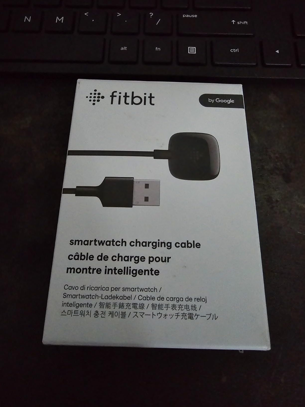 Smartwatch Charging Cable for Fitbit Sense 2, Sense, Versa 4 and Versa 3, Official Product, Black customer photo 2