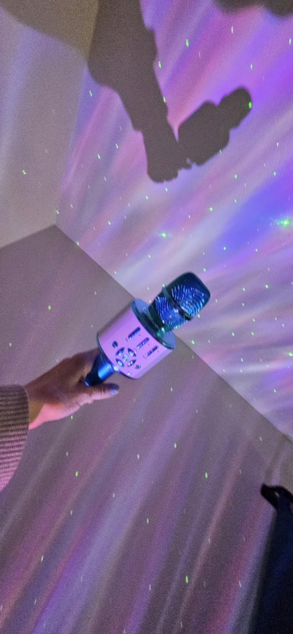 Amazmic Kids Karaoke Microphone Machine Toys for Girls Bluetooth Microphone with LED Light, Children's Day Birthday Gift for Girls Boys 3 4 5 6 7 8 9 10 11 12 Year Old Kids Toys(Blue) customer photo 1