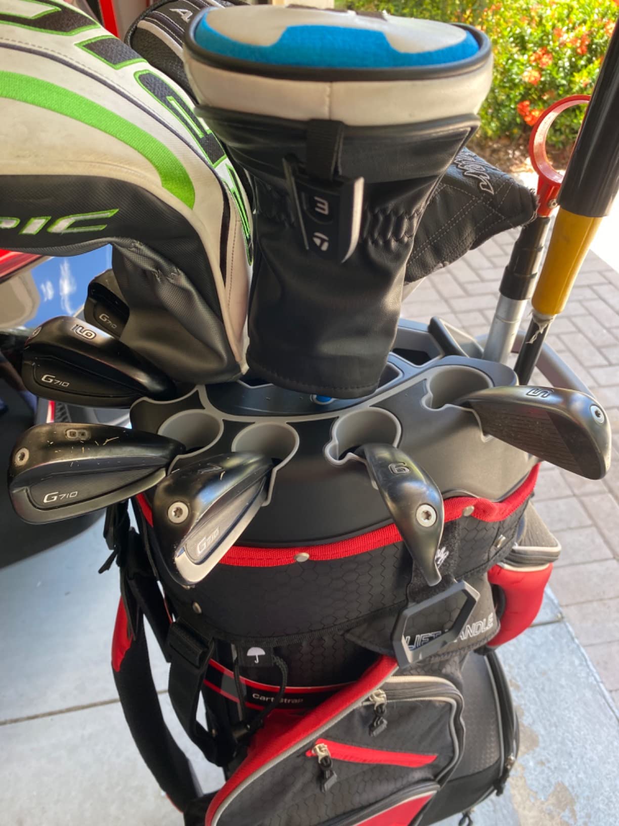 Founders Club 3rd Generation Club Lock Organizer Golf Cart Bag with 14 Way Anti Rattle Divider Top customer photo 2
