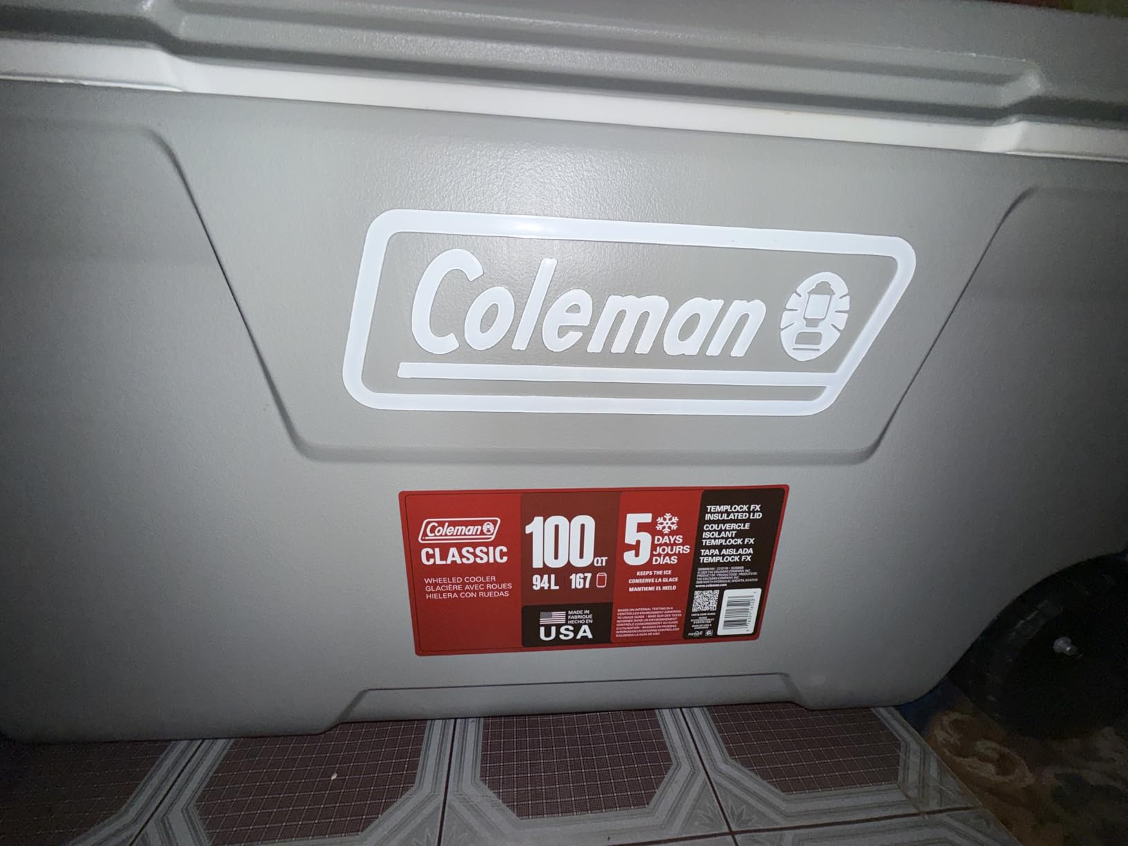 Coleman Classic Series Insulated Portable Rolling Cooler with Wheels, Leak-Resistant Outdoor Hard Cooler Keeps Ice up to 5 Days, 100-Quart customer photo 2