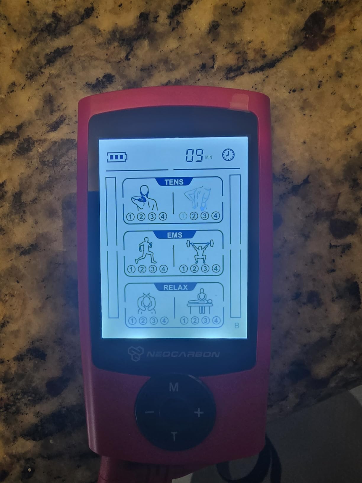 NEOCARBON TENS Unit Muscle Stimulator, Massager Machine for Shoulder, Neck, Sciatica and Back Pain Relief, Electronic Pulse Massage Physical Therapy, Red customer photo 2