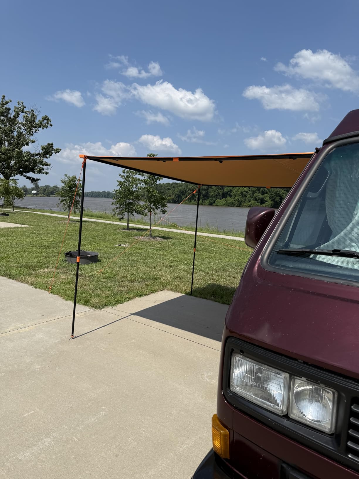 ALL-TOP Vehicle Awning 8.2'x8.2' Roof Rack Pull-Out Sun Shade UV50+, Weatherproof 4x4 Side Awning for Camping & Overland customer photo 2