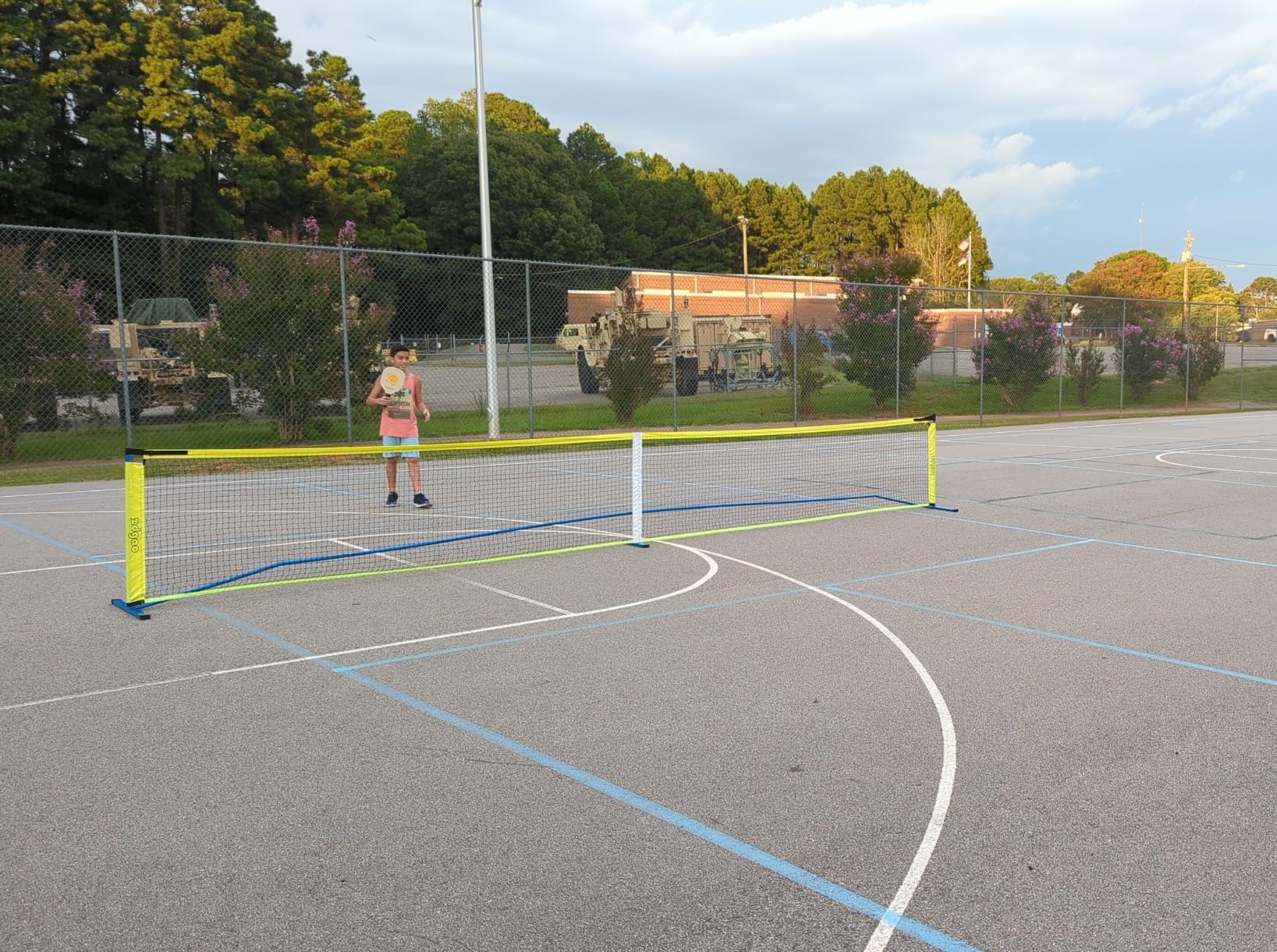 Portable Pickleball Net Set, 22FT Regularion Size Pickle Ball Net with Paddles Set, Outdoor Pickleballs and Carry Bag, Easy Setup for Indoor, Outdoor, Driveway customer photo 1
