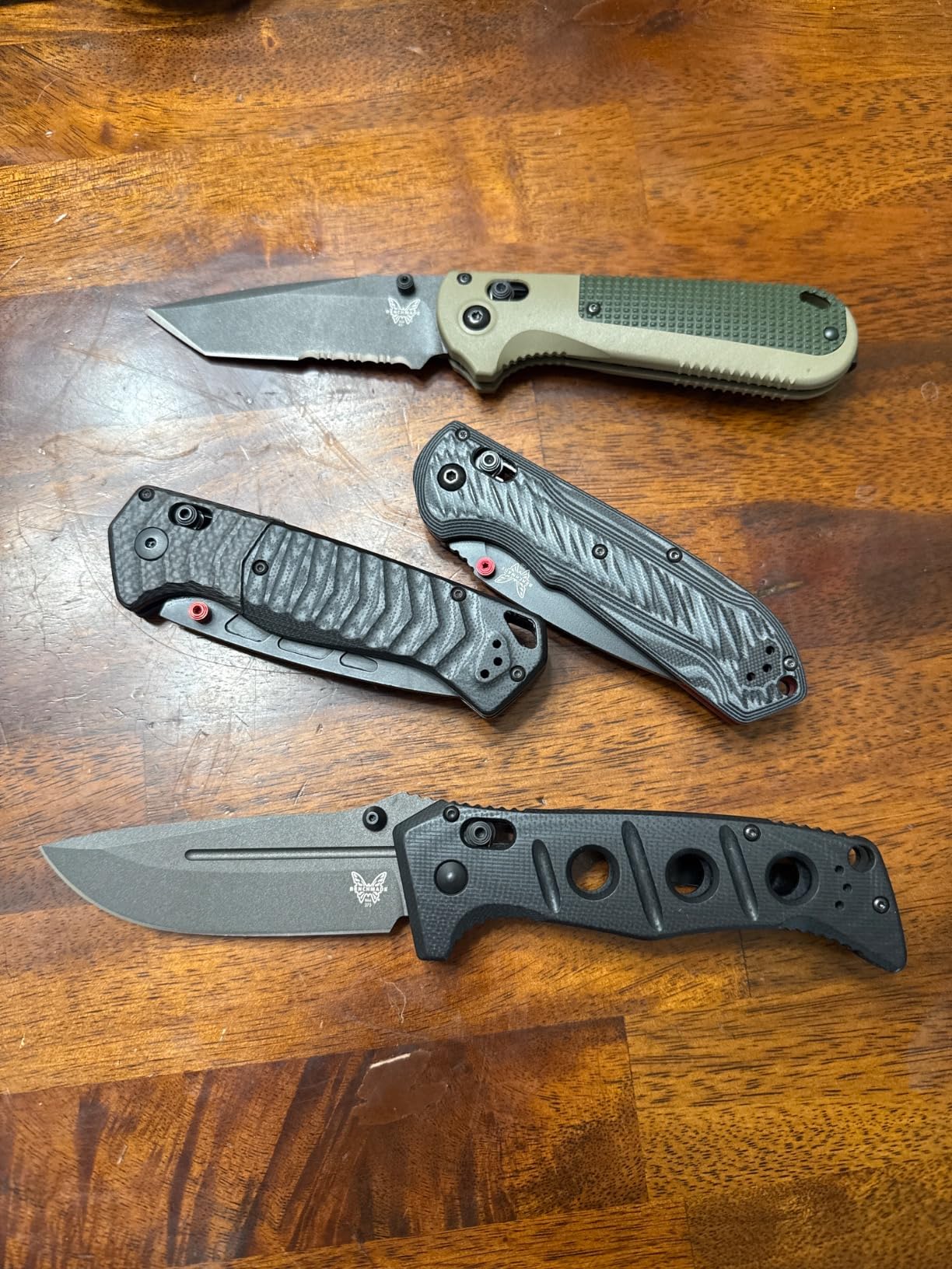 Benchmade Adamas 275FE-2 Tactical Knife, Plain Edge, Drop-Point Blade with Olive Drab Green G10 Handle customer photo 1