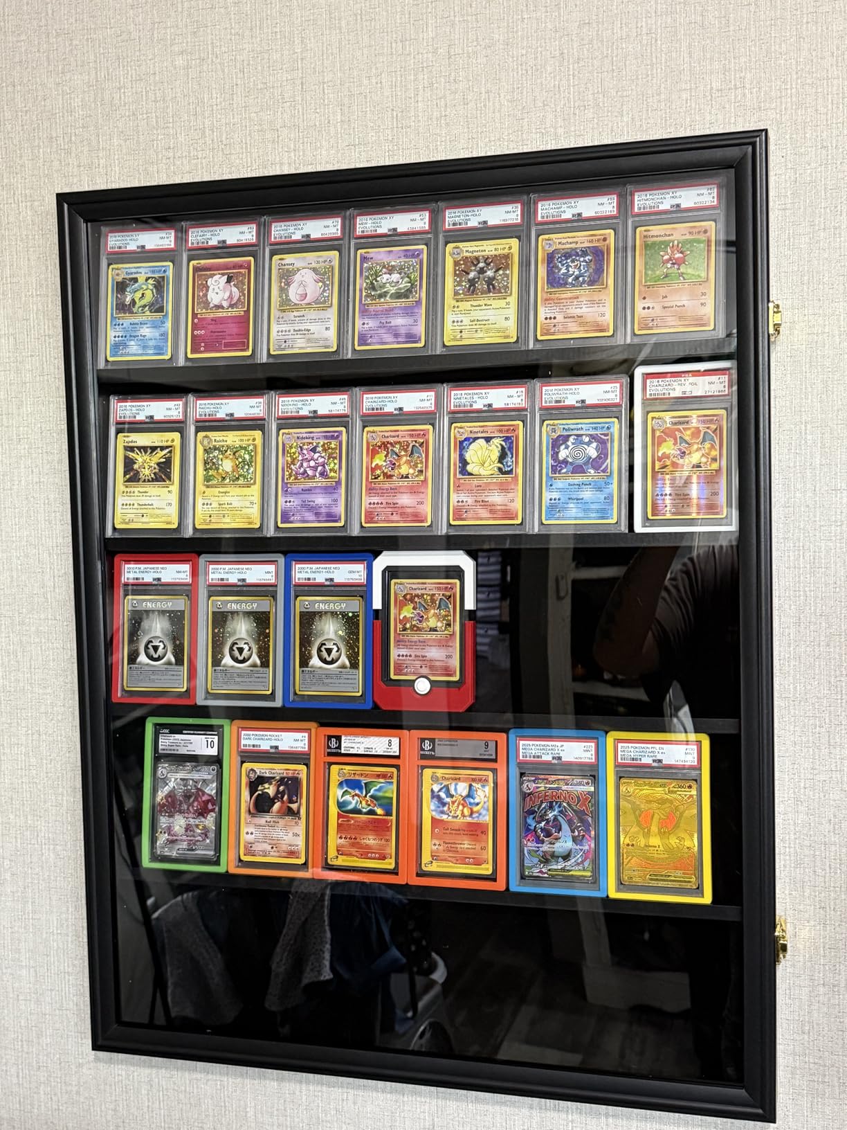 KCRasan 35 Graded Sports Card Display Frame -Baseball Card Display Case Lockable - Trading Card Collector Wall Display Holder for Basketball Football Hockey Cards, UV Protection Acrylic(Black) customer photo 1