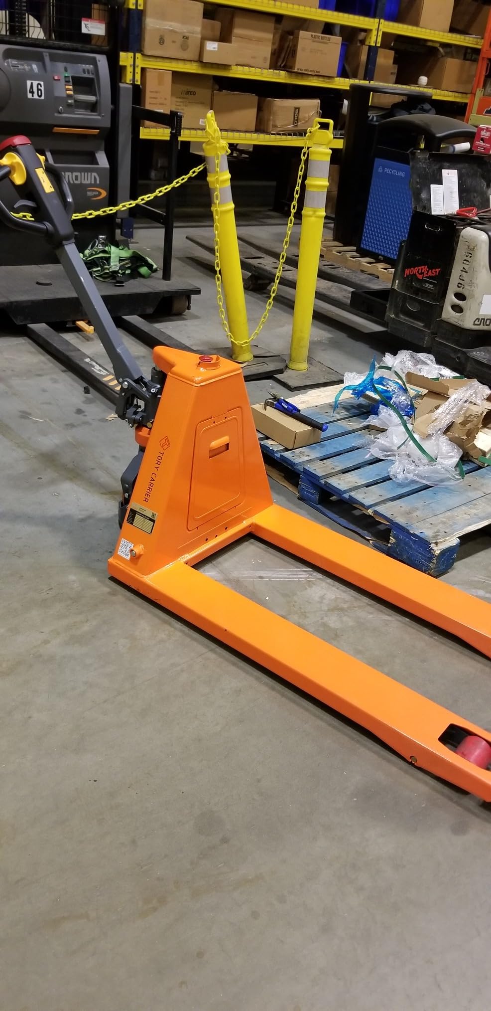 Tory Carrier Full Electric Pallet Jack Truck, 3300lbs Capacity Motorized Pallet Lift Trucks, 48