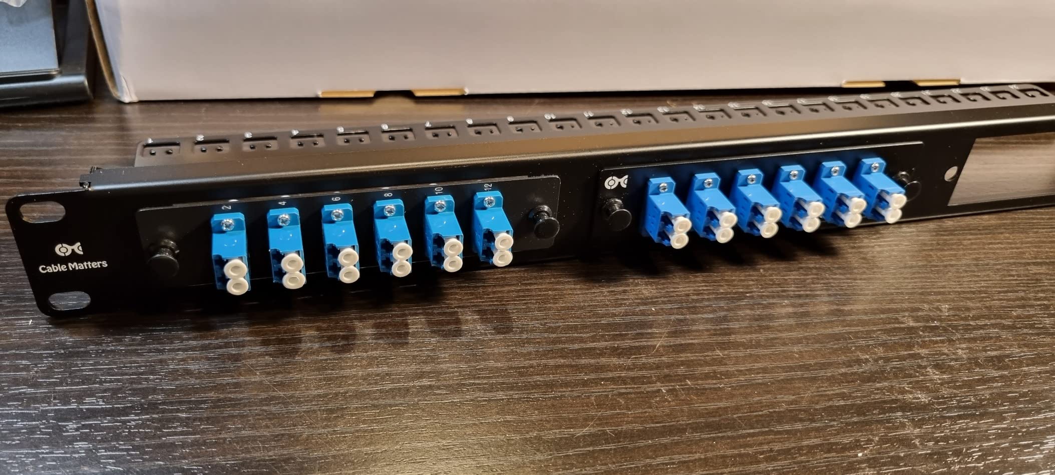 VFLTOOL 6 Duplex LC Adapters LGX Footprint Fiber Patch Panel Loaded 12 Fiber Ports Couplers Enclosure - LC UPC Blue Compatible with SingleMode Multimode|1.25G/10GB OS1-2/OM1-3 customer photo 1