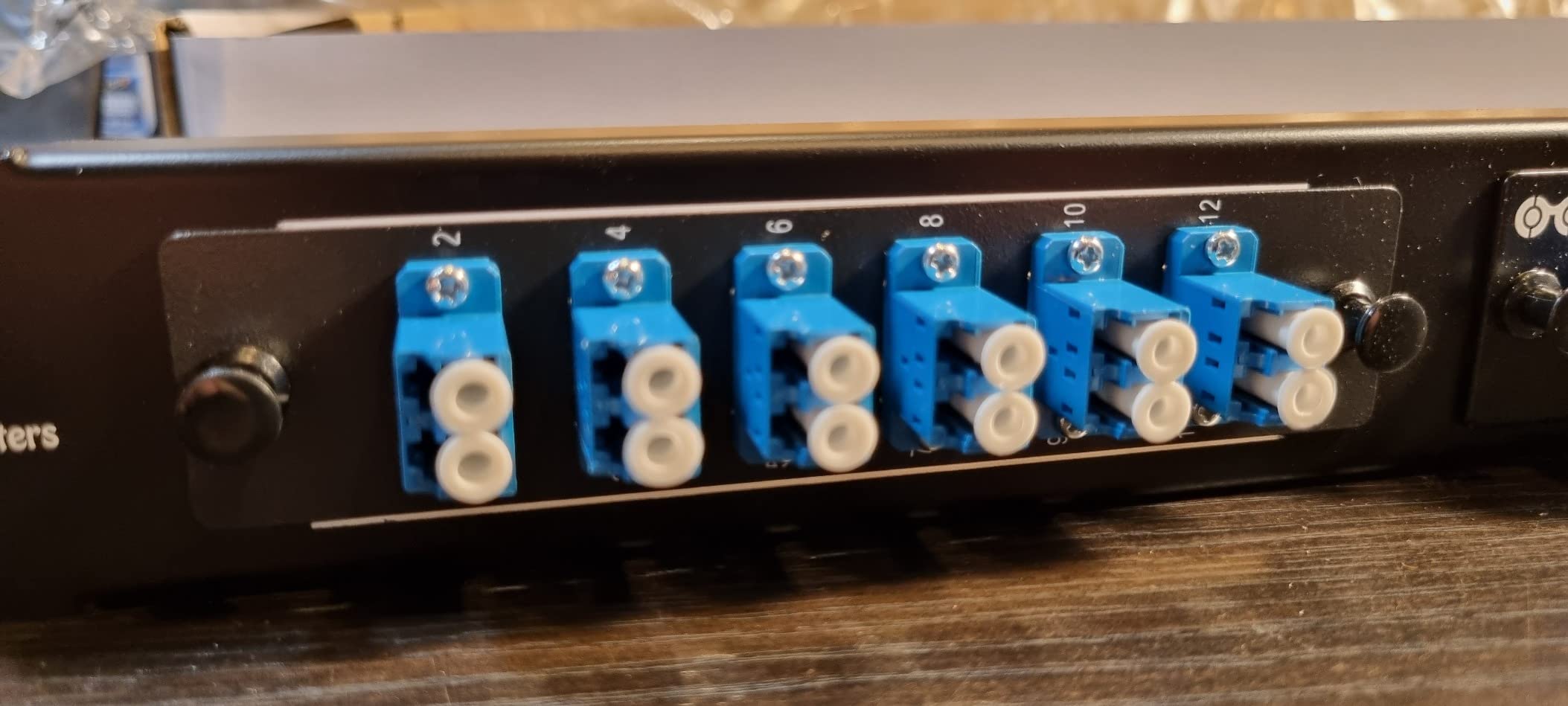 VFLTOOL 6 Duplex LC Adapters LGX Footprint Fiber Patch Panel Loaded 12 Fiber Ports Couplers Enclosure - LC UPC Blue Compatible with SingleMode Multimode|1.25G/10GB OS1-2/OM1-3 customer photo 2