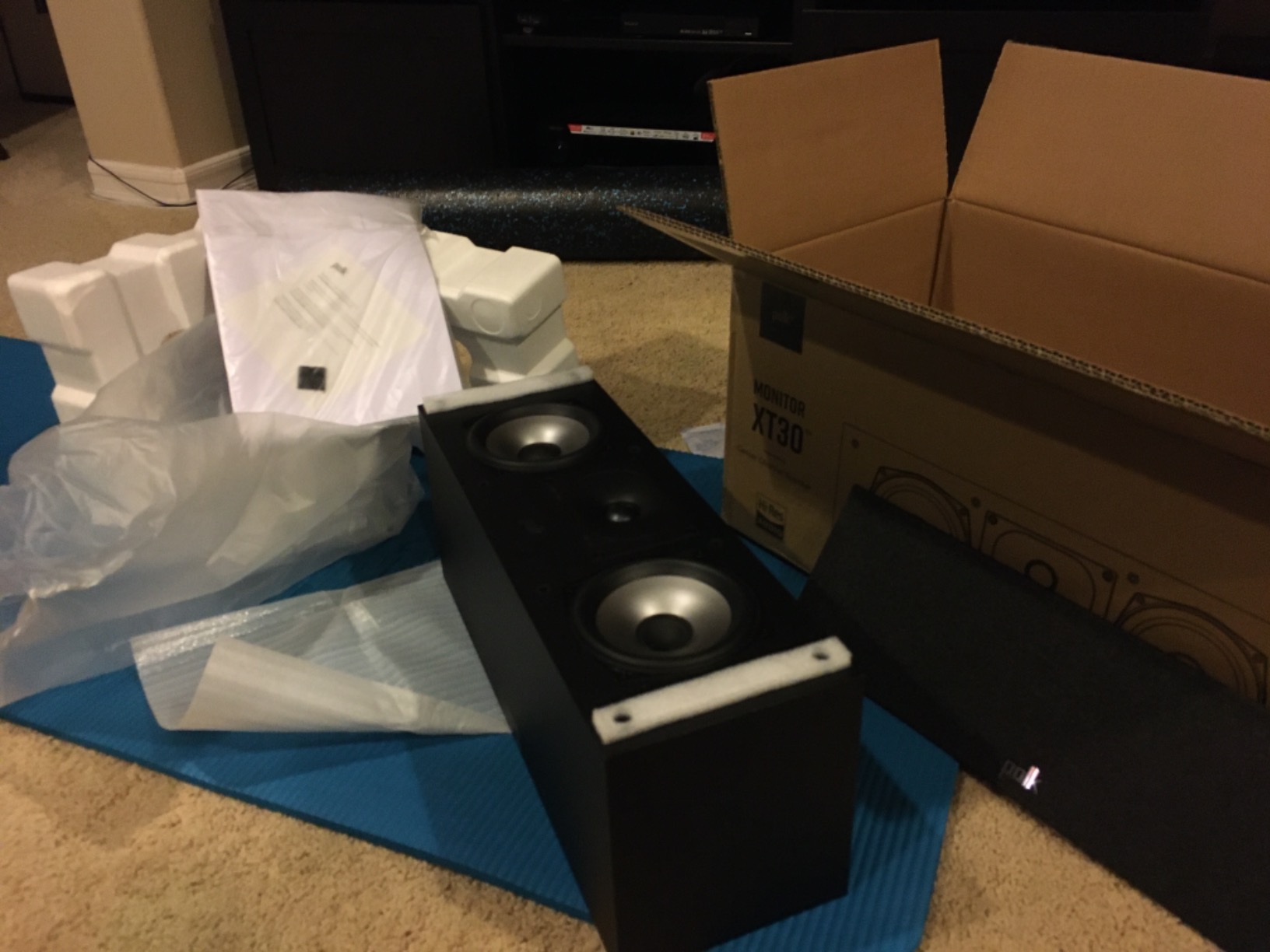 Polk Monitor XT30 Compact Center Channel Speaker - Hi-Res Audio Certified, Dolby Atmos & DTS:X Compatible, 1