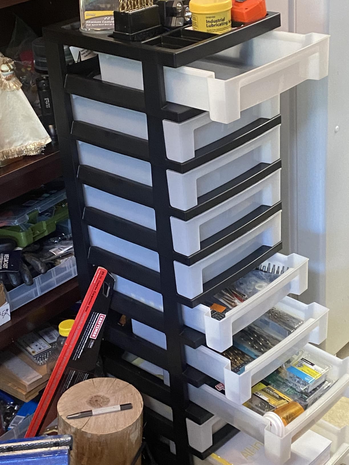 IRIS USA 6-Drawer Plastic Rolling Storage Cart with Wheels, Black/Pearl customer photo 2